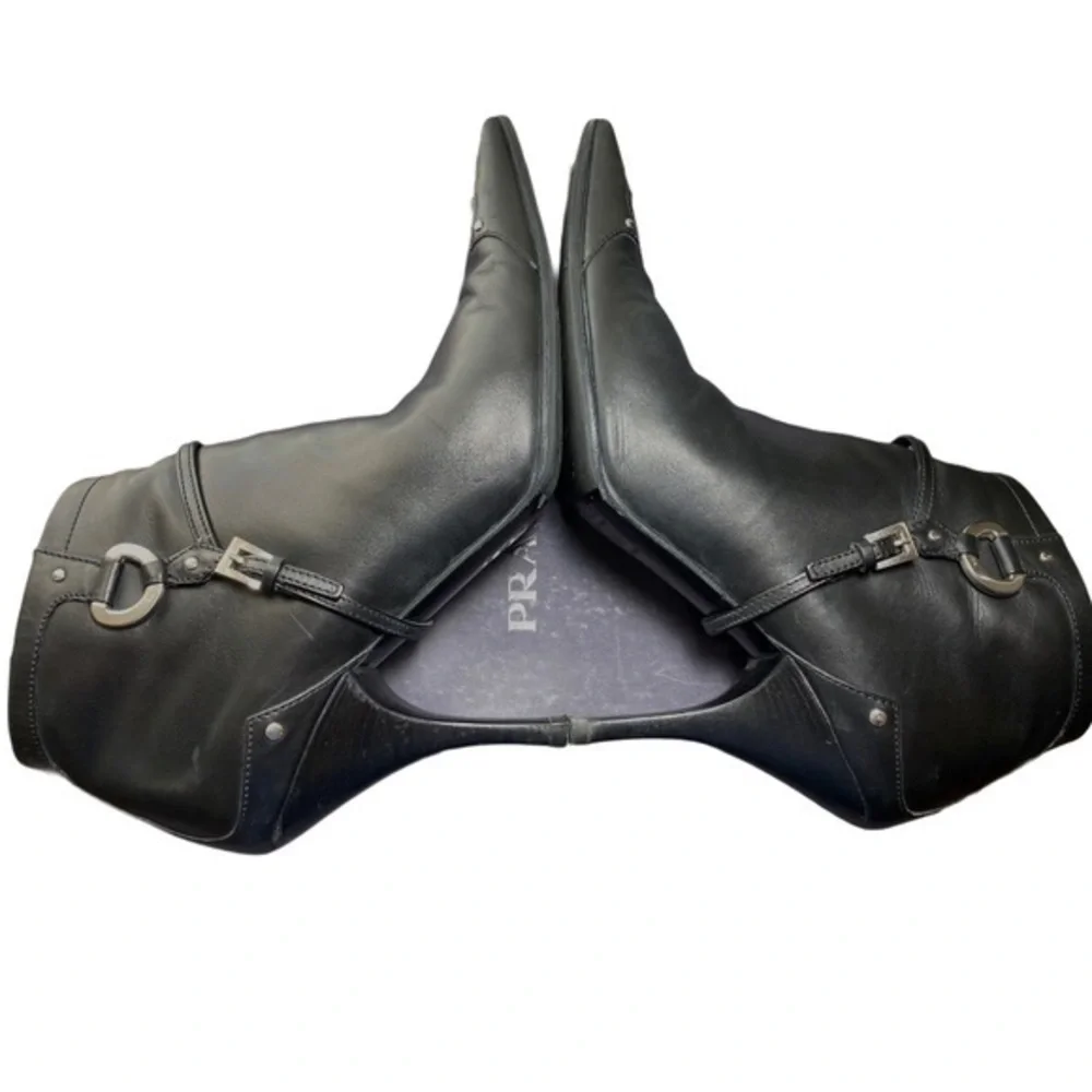 Prada Black Western Ankle booties EUC size… - Picture 3 of 11